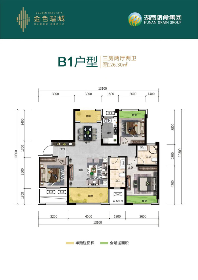临澧县金色瑞城B1户型