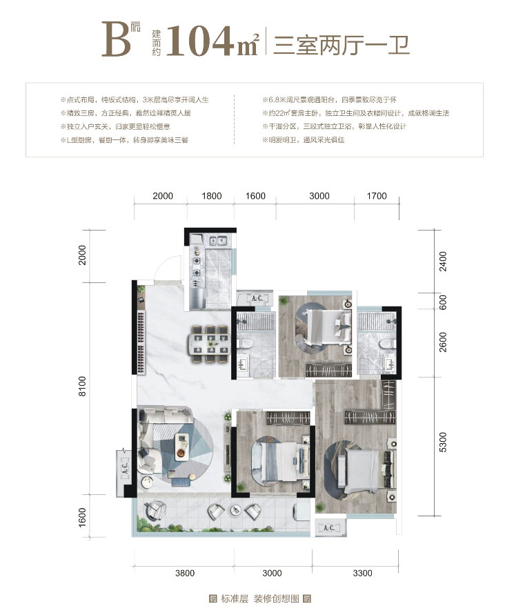 武陵区邦泰誉府B户型