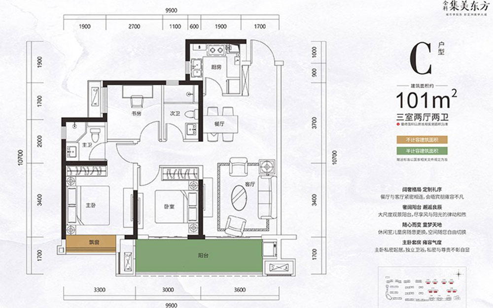 高新区金科集美东方C户型