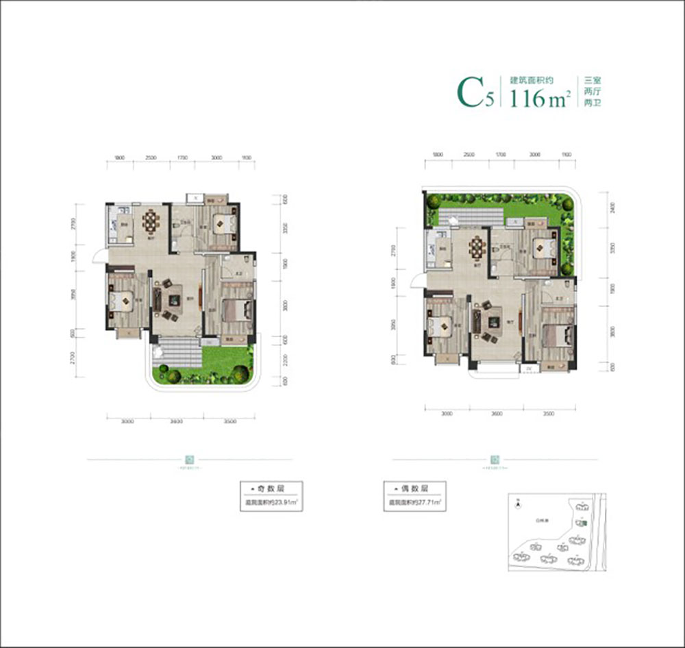 云溪区福天城C5户型