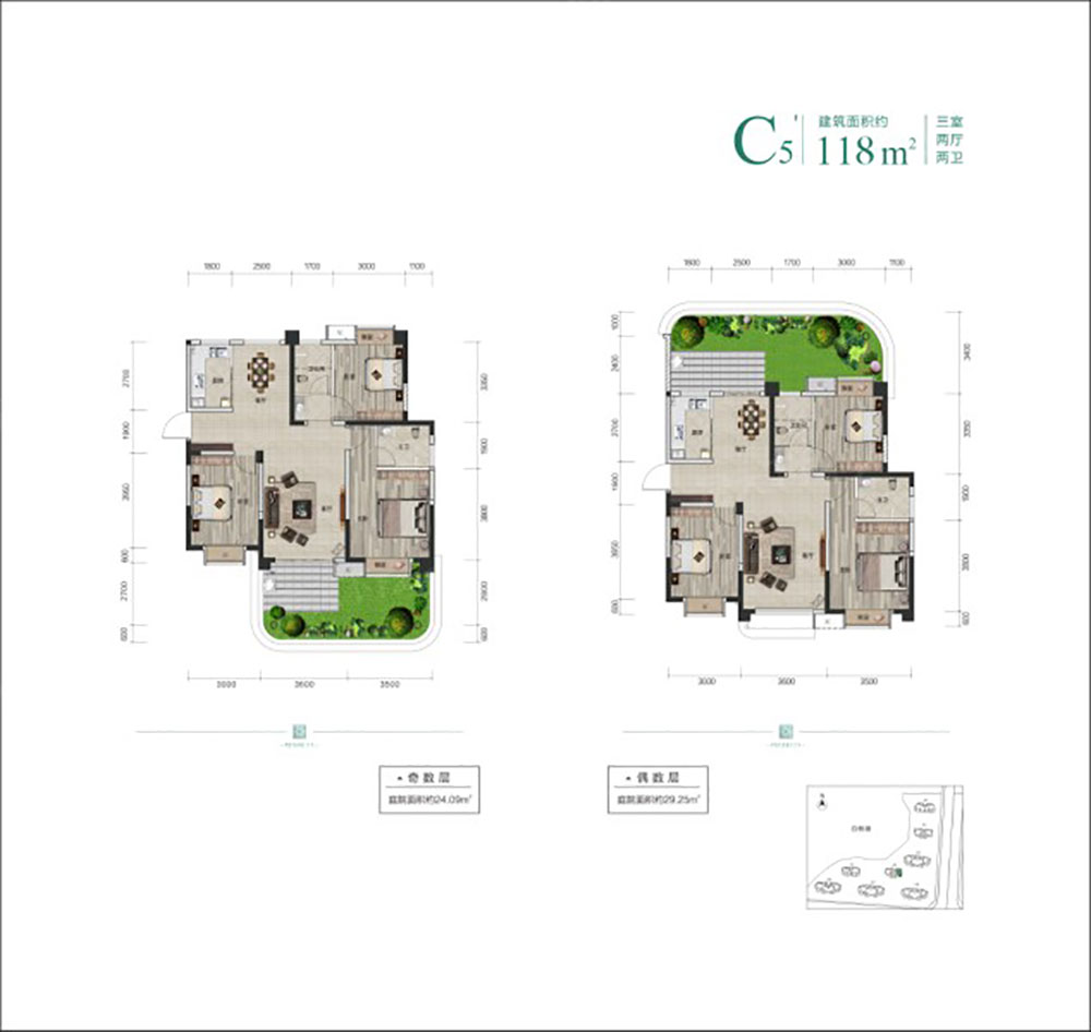 云溪区福天城C5A户型