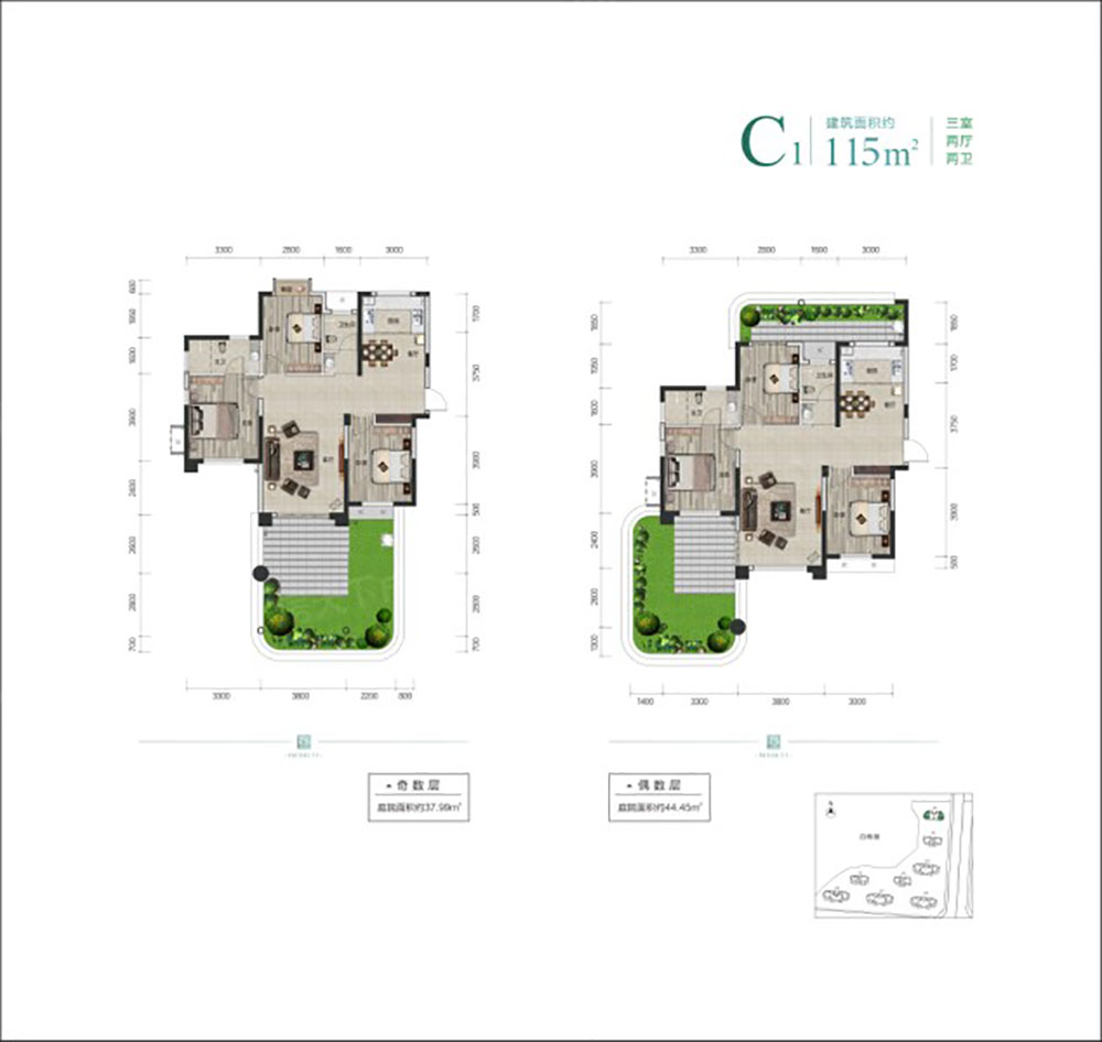 云溪区福天城C1户型