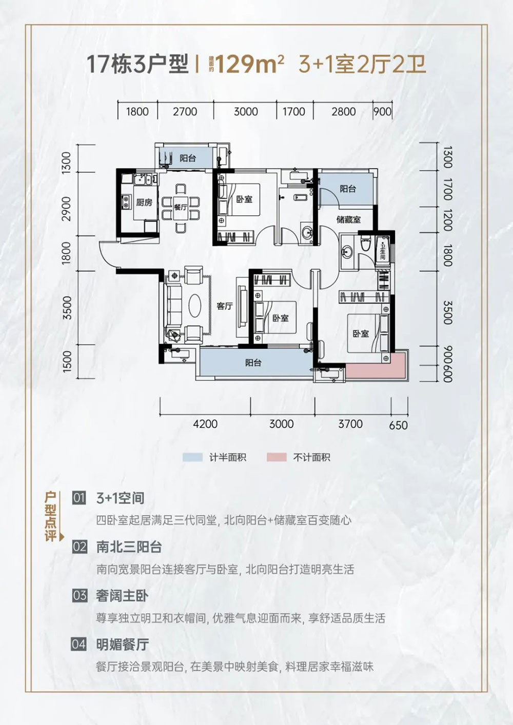 岳阳楼区中建嘉和城17栋C户型