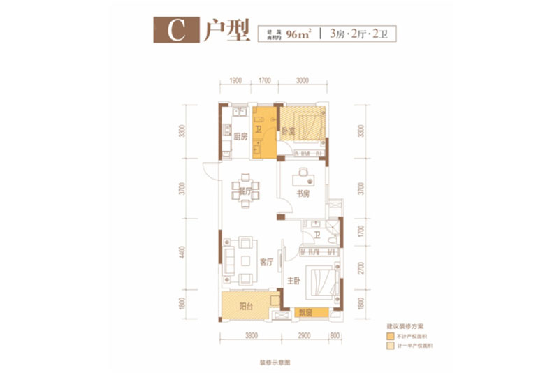 岳阳楼区金麟府C户型