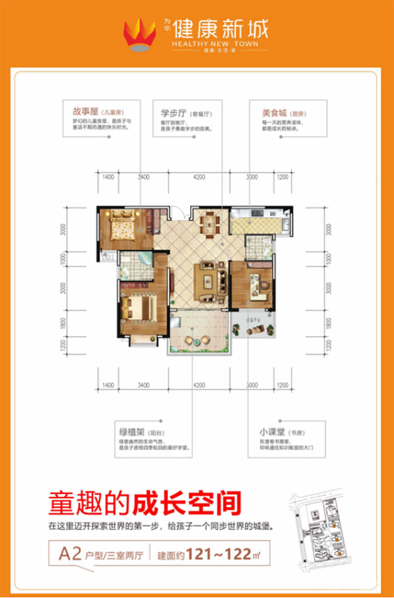 华容县健康新城A2户型