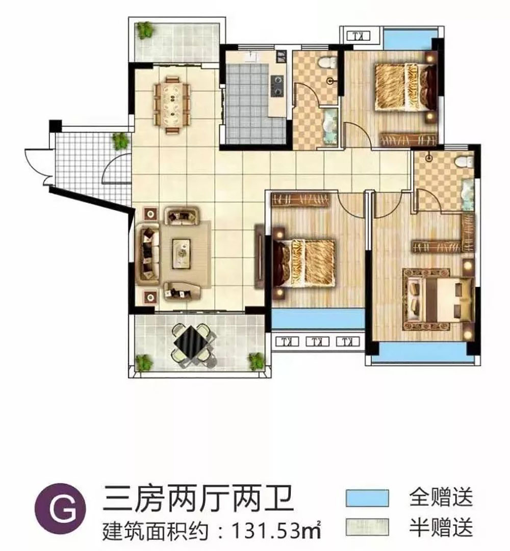 华容县金湖龙湾G户型