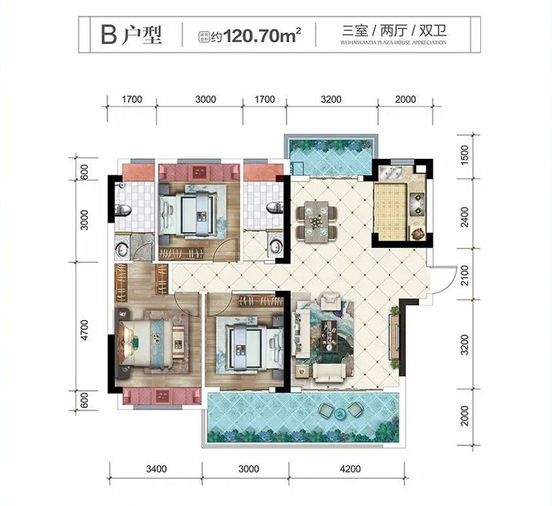 资兴市江山府B户型