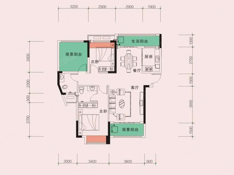 桂阳县德泰宝领嘉园7栋03户型