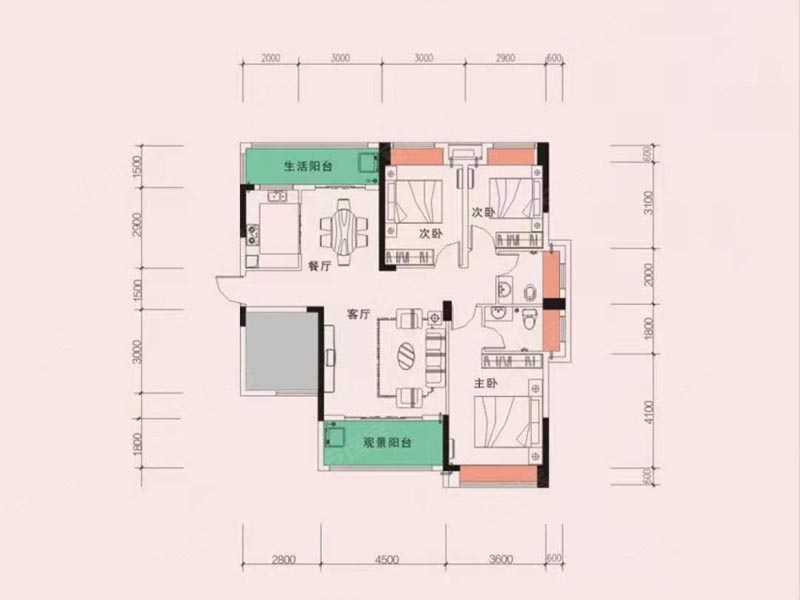 桂阳县德泰宝领嘉园7栋01户型