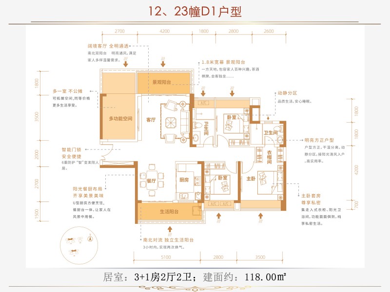 耒阳合兴顺湖城23栋D1户型