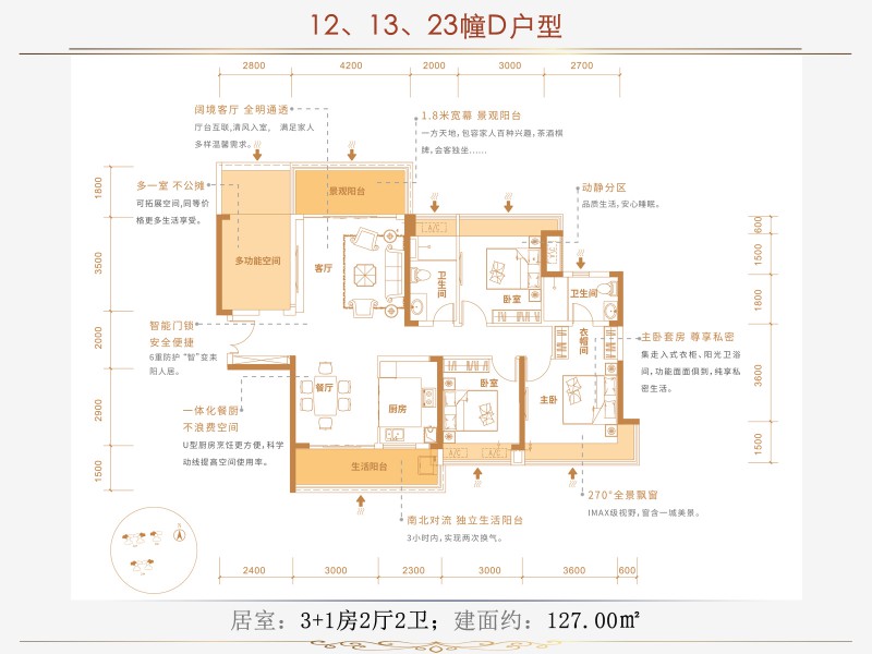 耒阳合兴顺湖城12栋D户型