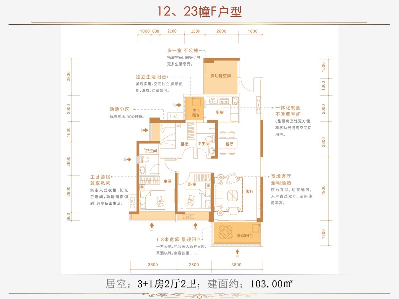 耒阳合兴顺湖城23栋F户型