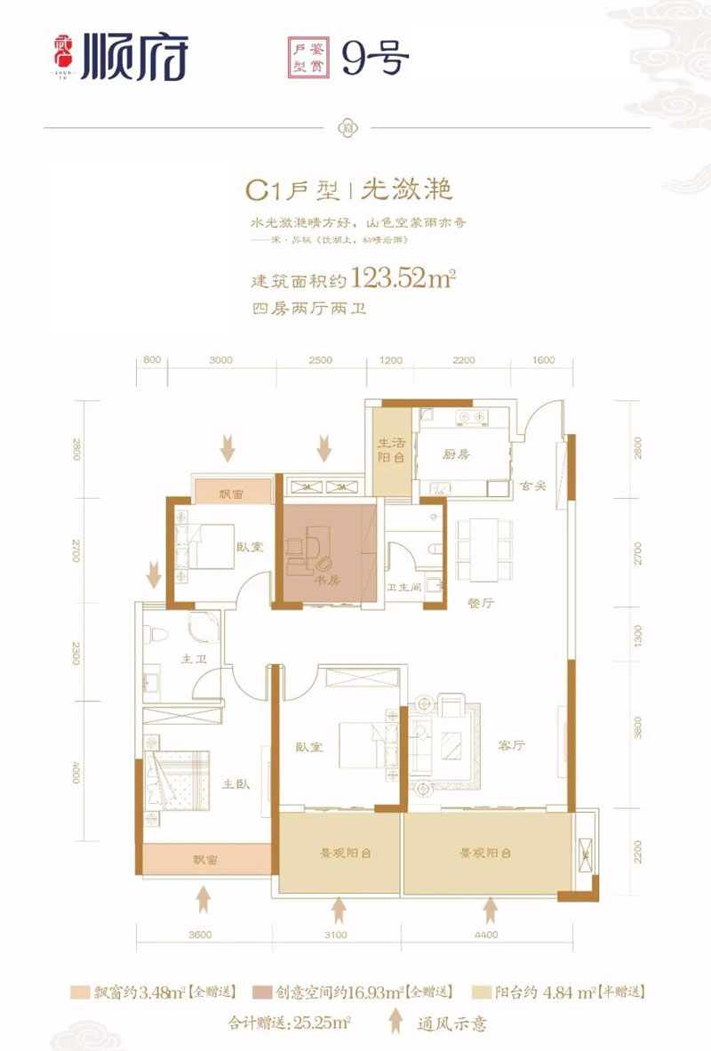 耒阳顺府9栋C1户型
