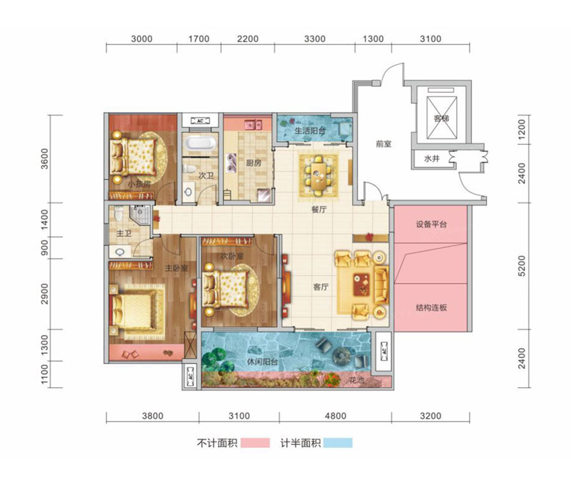 衡阳新时代广场3、4栋户型