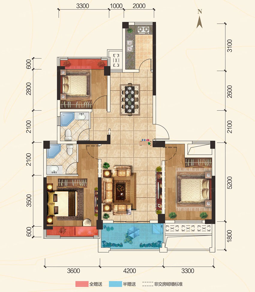 衡阳华瑞园23栋AB户型