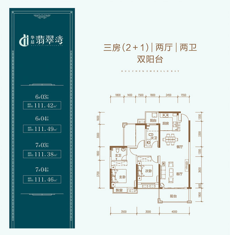 株洲市华晨翡翠湾6#03户型